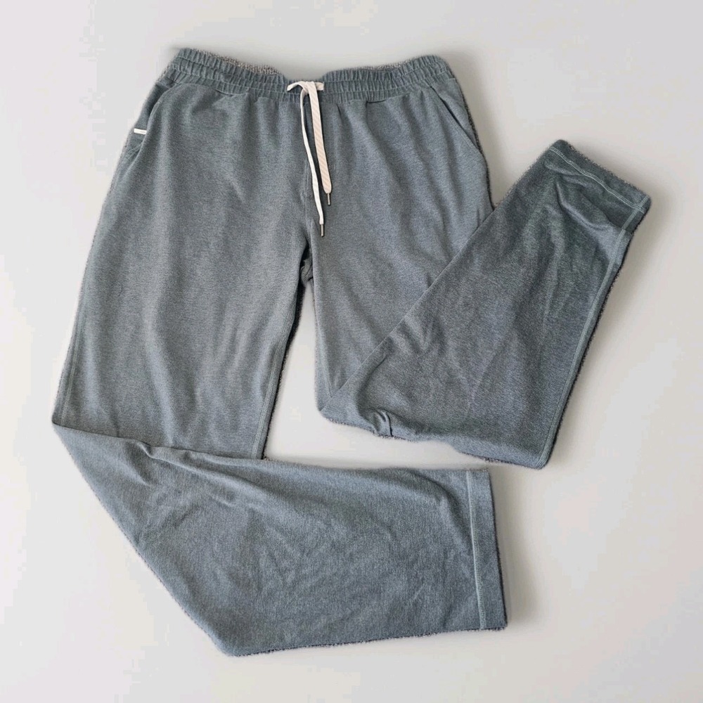 Vuori Ponto Performance Men's Large Ankle Pants Heather Green Stretch Athletic